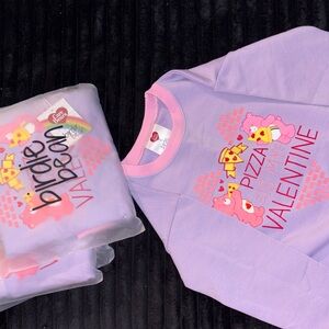 Carebears valentine French terry bamboo crew neck 6-12 months!